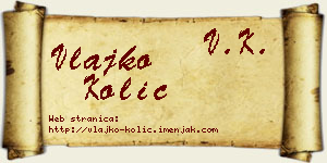 Vlajko Kolić vizit kartica
